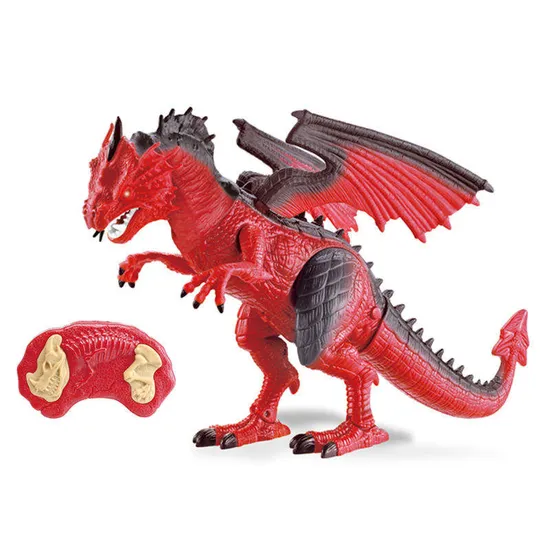 Simulation Toys Spray Fire Musical RC Dinosaur King Games Toy with Infrared Remote Control