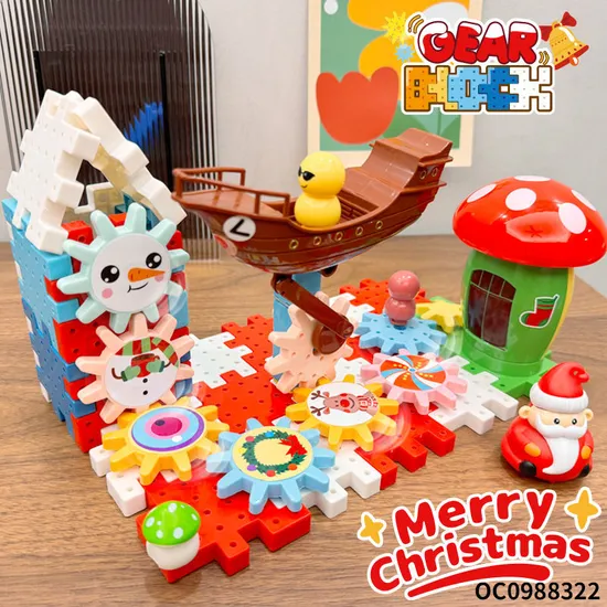 Wholesale Educational Montessori Popular DIY Christmas Baby Building Block Brick Toy