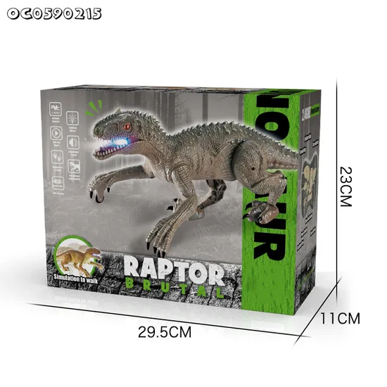Movable Joint Velociraptor Toy Movable Head Animatronic Walking Dinosaur Anima RC Simulation Remote Control Toys for Kids