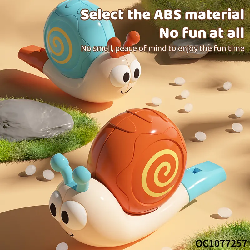 Wholesale Popular Cartoon Snail Animal Shaped Montessori Mini Plastic Music Toy