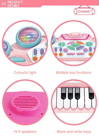 Wholesale Children Popular Electronic Piano Instruments Musical Toys Keyboards