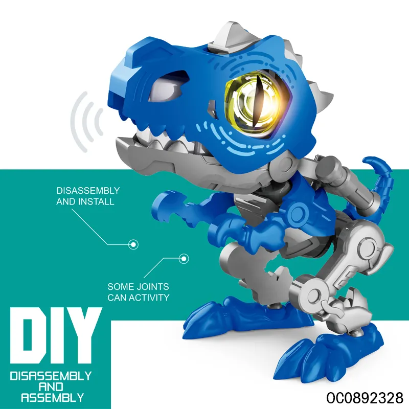 Kids Take Apart Mechanical Dinosaur Educational Toys with Light and Sound