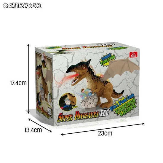 LED Lighted up Electrical Classic Plastic Dinosaur Toy Dinosaurs Model Jurassic with Wings Toy