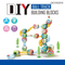 Wholesale Popular DIY Educational Montessori Rolling Ball Run Block Race Track Big Plastic Building Block Toys for Kids