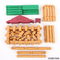 Wholesale Montessori Educational 90PCS 3D Small Wooden Blocks House Toys