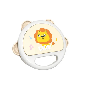 Cartoon Lion Hand Shake Rattle Drum Musical Montessori Sensory Toys for 0-6 & 6-12 Months Wholesale in China Baby Instrument