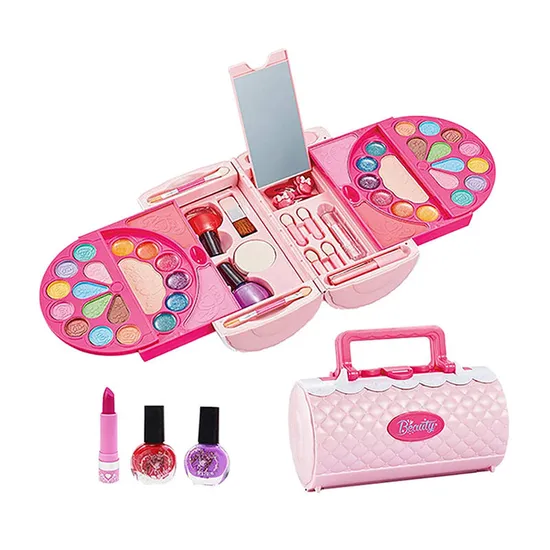 Custom Fashion Beauty Plastic Cosmetic Makeup Products Wholesale Little Girls Make up Toy for Kids
