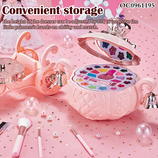 Wholesale Nail Art Gel Polish Girls Make up Beauty Box Fashion Portable Makeup Toys for Kids