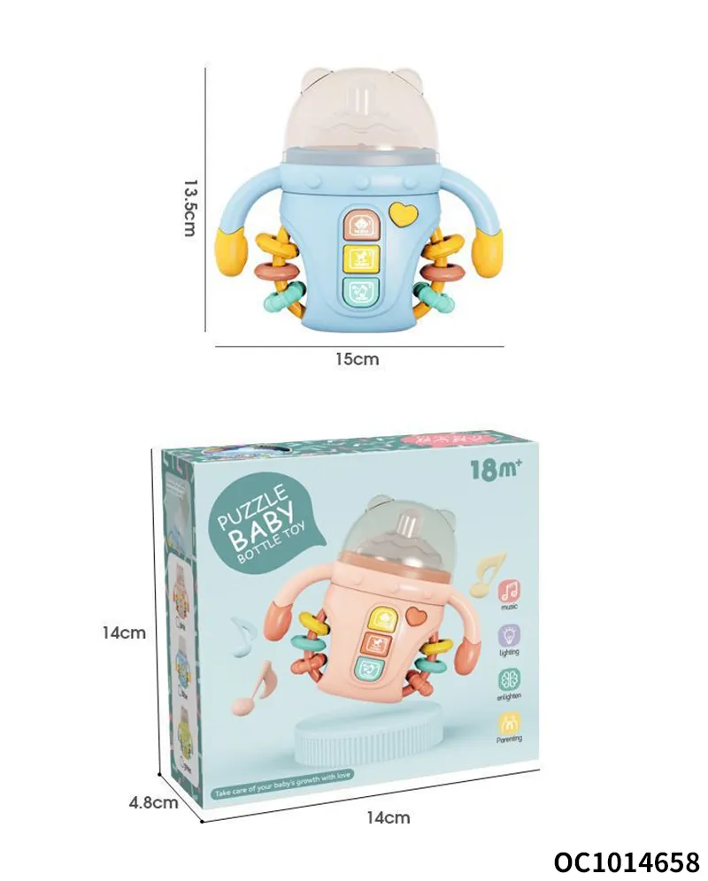 Wholesale Montessori Lovely Silicone Baby Sensory Educational Light Music Soothing Teether Toys