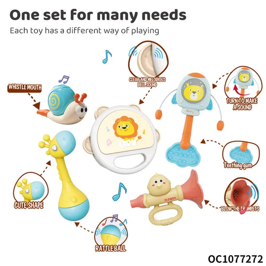 Wholesale Hand Shake Ring Rattle Silicone Baby Toys Teether