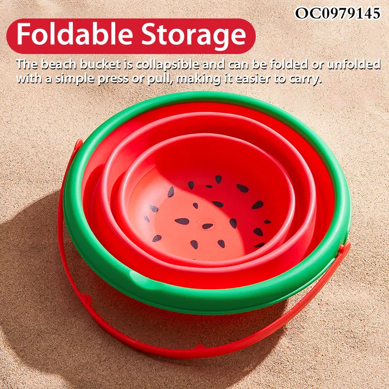 Wholesale Folding Kids Summer Plastic Creative Outdoor Beach Bucket and Spade Sand Toys