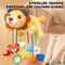 Hanging Custom Plush Toy Stuffed Lion Animal Newborn Pull String Toys Baby Rattles Crib Mobile Electric Rotating Toy for Infant Bed