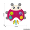 Battery Operated Baby Rattles Montessori Silicone Press Button Game 0-24 Months Toys with Light Music for Hand Eye Coordination Train