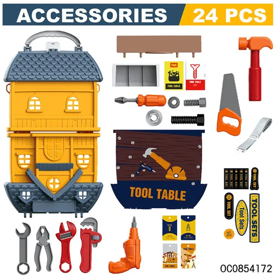Wholesale 24PCS Drill Machine Set Hand Tools Toys with Backpack