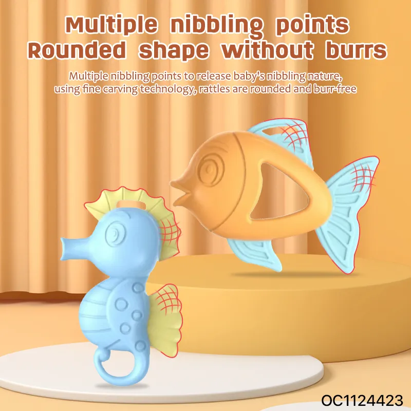 Wholesale Montessori Hand Puppet Dinosaur Soft New Born Baby Products Montessori Sensory Chew Silicone Baby Teether Toys for Baby