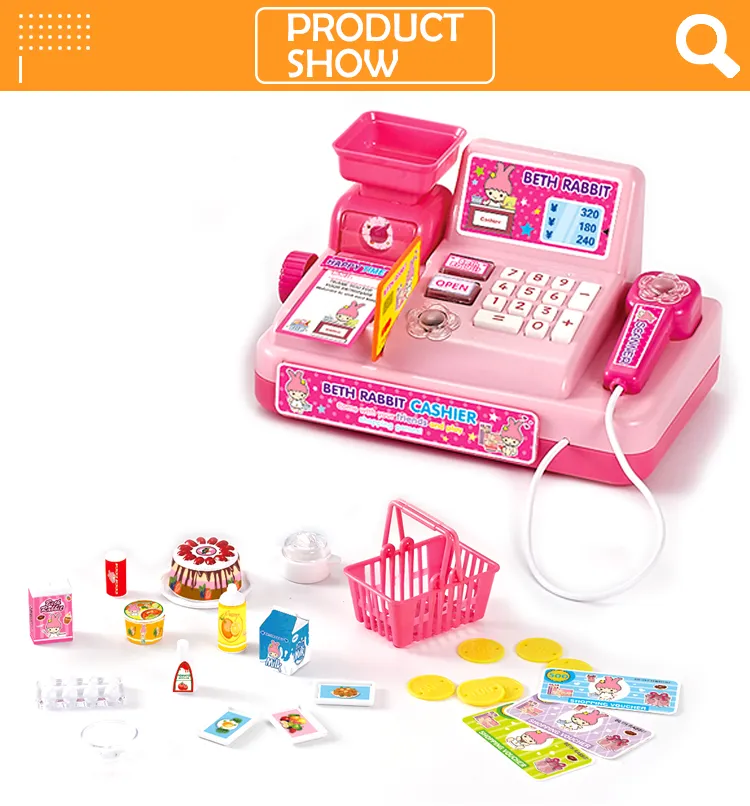 Role Play Home Supermarket Set Import Toy Cash Register Toy for Kids