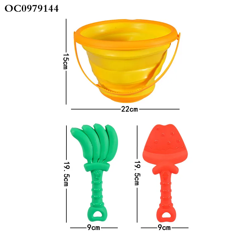 Wholesale Shovel Folding Bucket Summer Beach Sand Toys Set for Kids