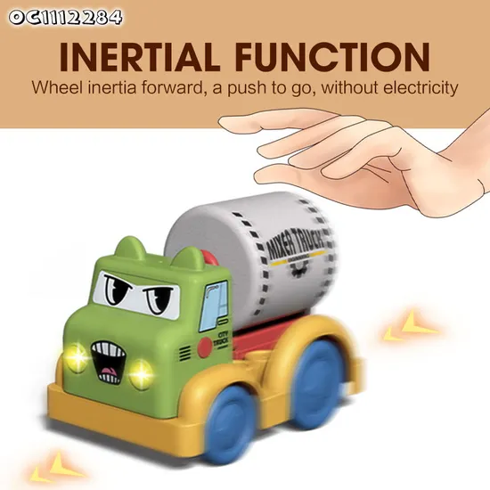 Wholesale Educational Montessori Plastic Kids Car DIY Building Block Toy with Light and Music