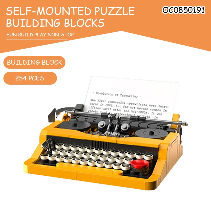 Wholesale Educational Montessori 254PCS Keyboard Model Plastic DIY Block Building Toys for Kids