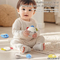 Wholesale Montessori Newborn Gift Set Soft Teether Silicone Plastic Hand Rattle Bell Baby Teether Toy