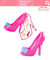 Wholesale Fashion Pink Make up Beauty High Heels Shape Girls Makeup Set Toys for Kids
