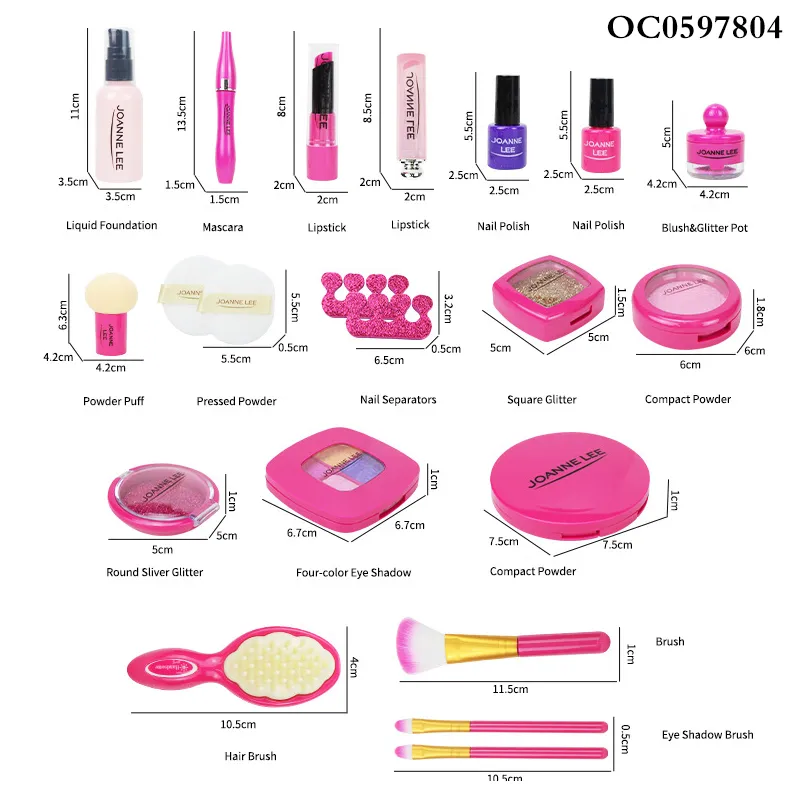 Wholesale Children's Pretend Cosmetic Beauty Makeup Girls Princess Gift Fashion Play Kit Cosmetic Set Toy for Girl