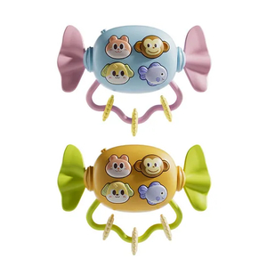 Candy-Shaped Animal Musical Instrument Sets 18 Months Soothing Baby Educational Toy Plastic Rattles Games Toy for Cognitive
