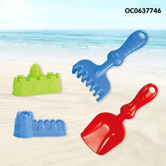 Wholesale Sand Castle Summer Beach Plastic Outdoor Beach Bucket and Spade Toy