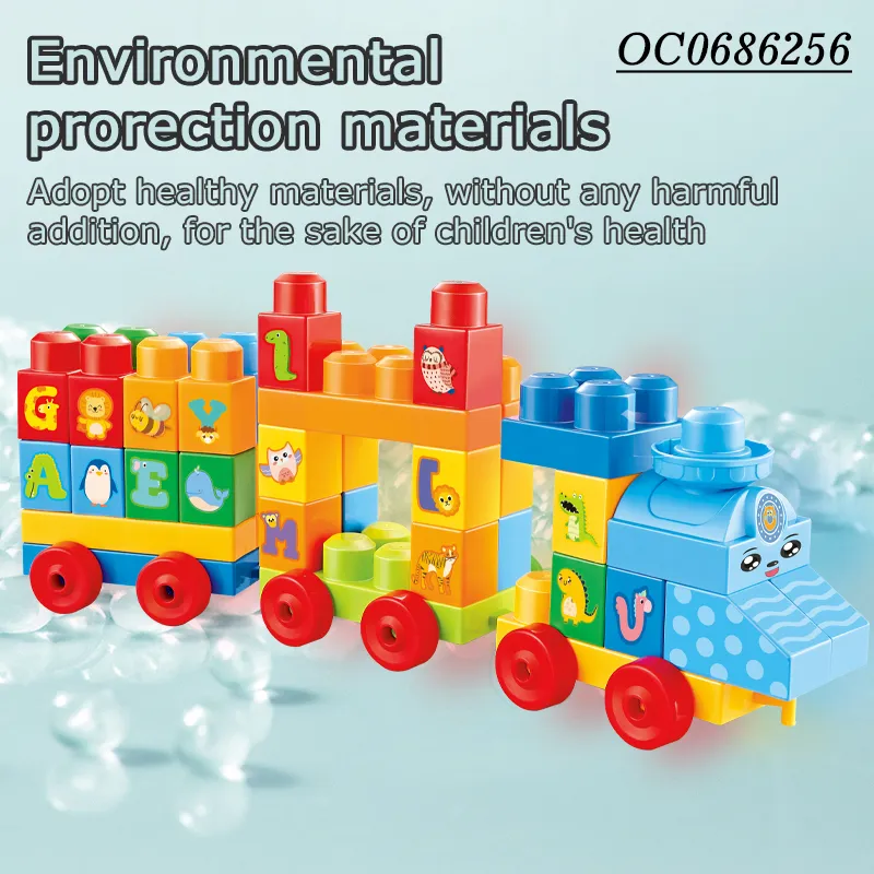 Wholesale Montessori Educational Plastic Building Blocks Popular DIY Toys for Kids