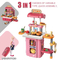 Wholesale 3in1 Plastic Toy Cooking Vegetable Fruit Food Food Pink Children's Plastic Kitchen Toys