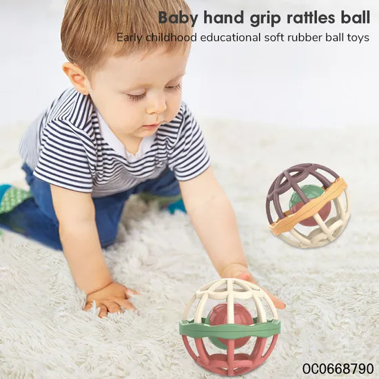 Wholesale Educational New Sensory Rattle Toy Soft Teether Set Activity Ball Plastic Baby Toy