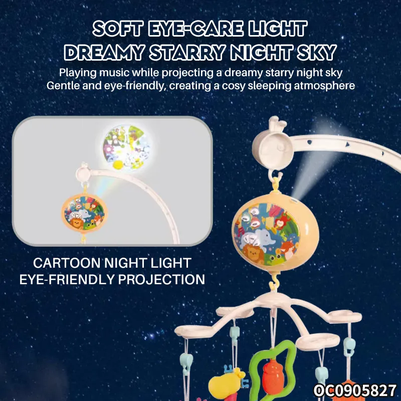 Wholesale Rattles Teether Plastic Baby Toy with Music and Lights