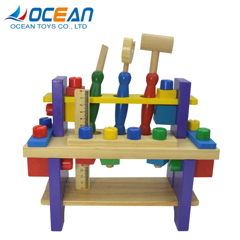 Pretend Simulation Repair Tool Toy Series Wooden Toy Mechanic Tool Box Toy Set for Kids