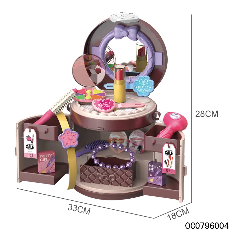 Wholesale Girls Princess Cosmetic Make up Box Set Makeup Kit Beauty Fashion Toys for Girls Kids
