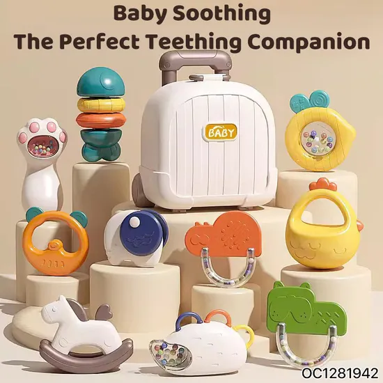 Wholesale Montessori Rattle Ball Silicone Educational Teether Sensory Toys for Baby