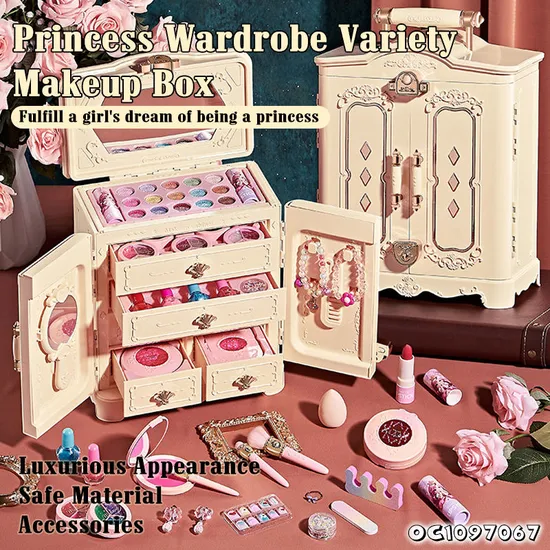 Wholesale Beauty Make up Kit Washable Makeup Girls Toy Cosmetics Pretend Makeup Box Play Set for Kids