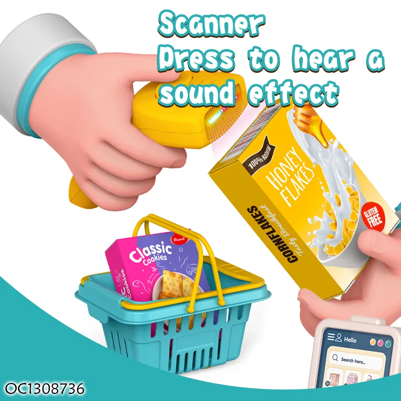 Supermarket Pretend Play Fruits and Vegetables Cutting Mini Vending Machines Pretend Plastic Shopping Cart Toy Wholesale