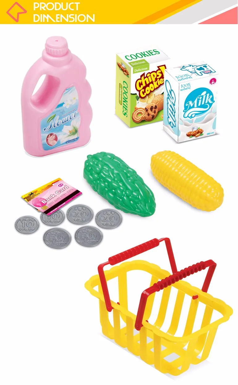 Kids Pretend Play Supermarket Toys Shop with Cash Register Toy