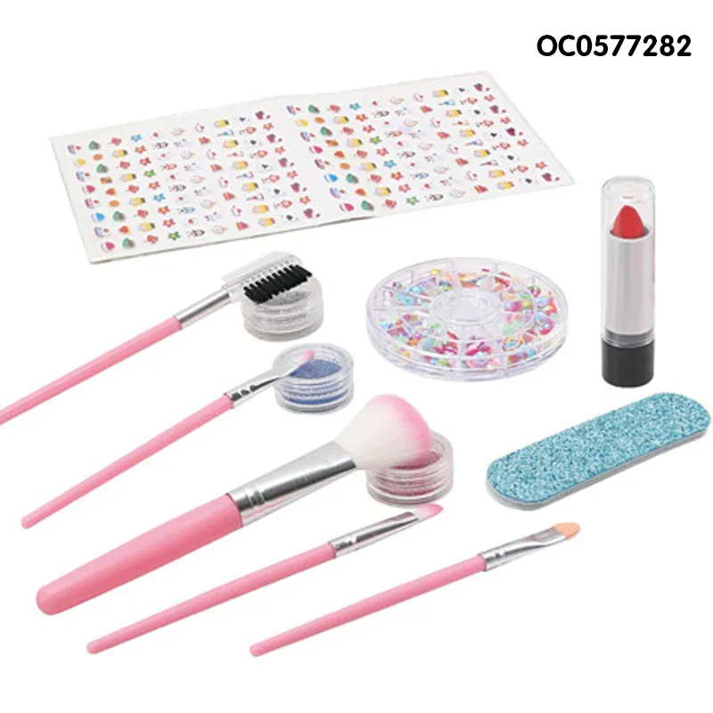 Wholesale Kids Pretend Beauty Fashion Play Portable Makeup Set Toy with Mirror
