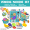 Supermarket Pretend Play Fruits and Vegetables Cutting Mini Vending Machines Pretend Plastic Shopping Cart Toy Wholesale