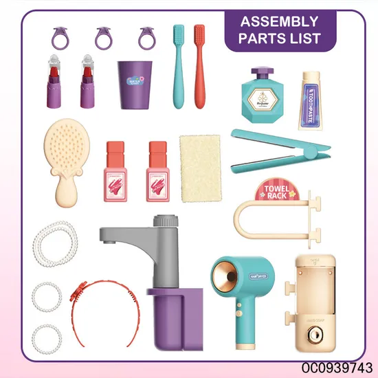 Wholesale Fashion Pretend Cosmetic Make up Play Kids Makeup Kit Beauty Fashion Dressing Mirrors Modern Dressing Table Toys