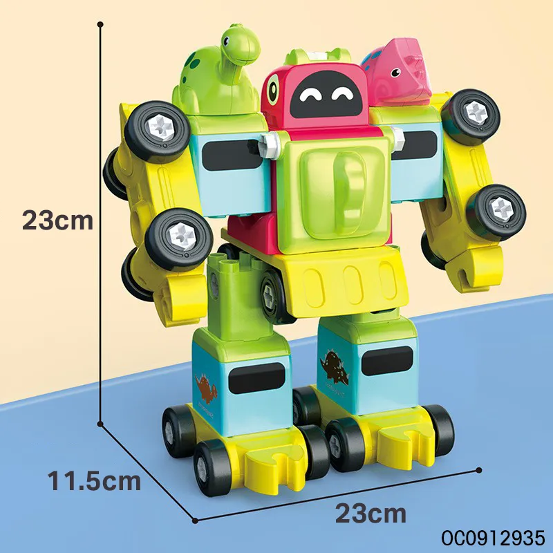 Wholesale Montessori Plastic Hand Educational Dinosaur Popular DIY Building Block Toy