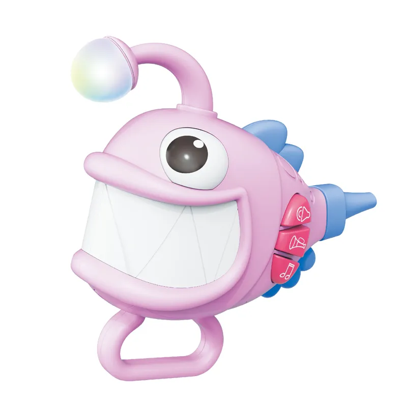 Baby Rattles Toy Plastic Electric Animals Interactive Toy Fish Light up Sensory Custom Toys 1-3 Years with Light Sound Wholesale