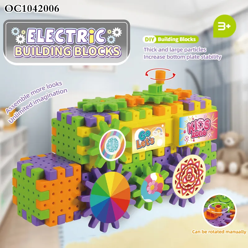 Wholesale Montessori Educational Electric Plastic Building Blocks Construction Set Toys for Kids Learning