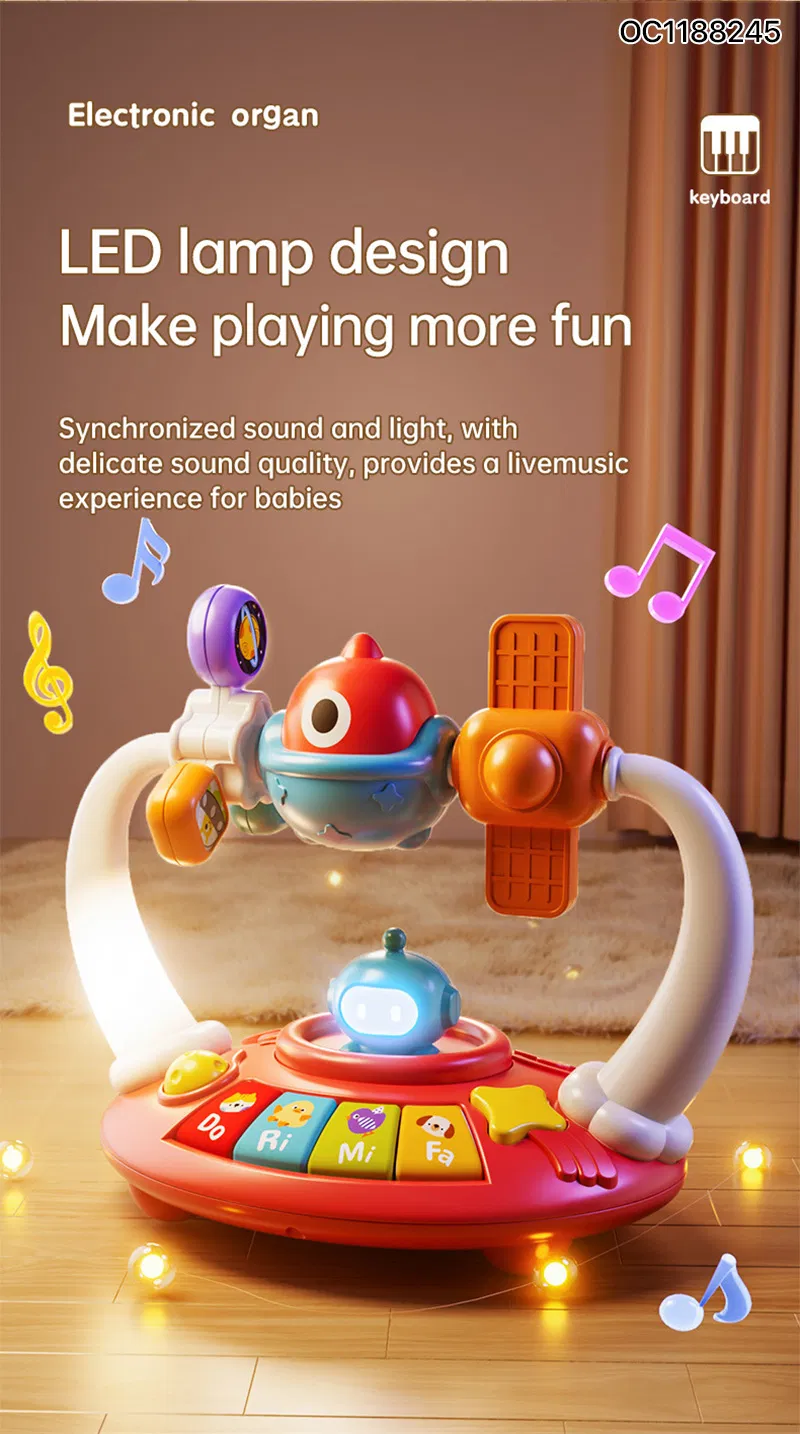 Wholesale Cartoon Dinosaur Design Music Baby Plastic Animal Sound Electronic Small Piano Education Rainbow Keyboard Toy