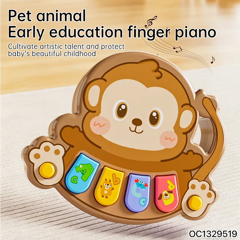 Wholesale Montessori Cute Cartoon Animal Monkey Baby Soothing Toys Set Electric Educational Musical Piano Keyboard for Wholesale