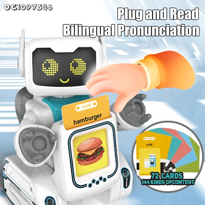 Wholesale Talking Cognitive Learning Intelligent Cartoon Wireless Charger Remote-Controlled Toy Robots
