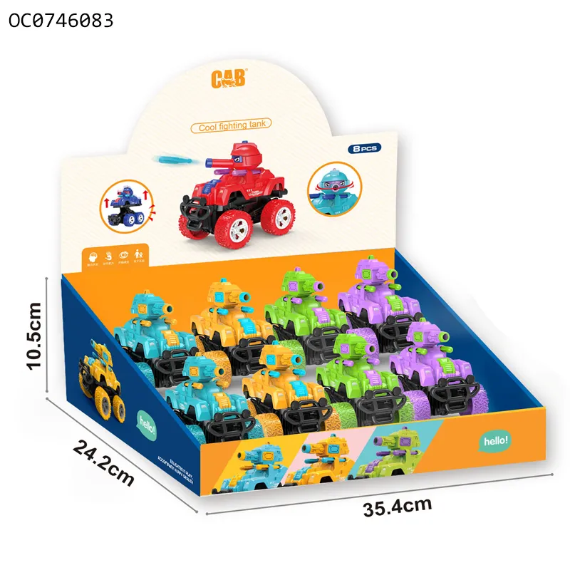 Wholesale Educational Plastic Small Friction Super Tank Car Truck Toys