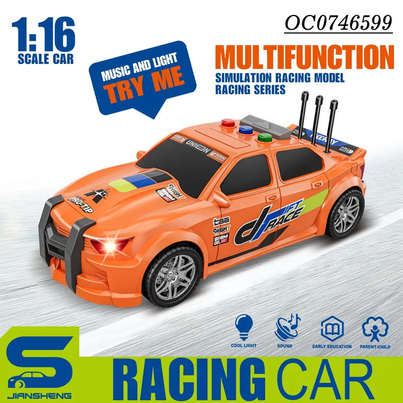 Wholesale Kids Baby Friction Racing Small Car Model Toys Model for Children with Light Sound