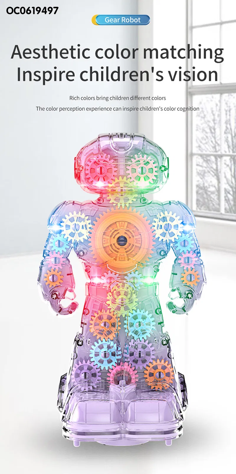 Wholesale Intelligent Electrical Walking Electric Kids Toys Robot with Light Music